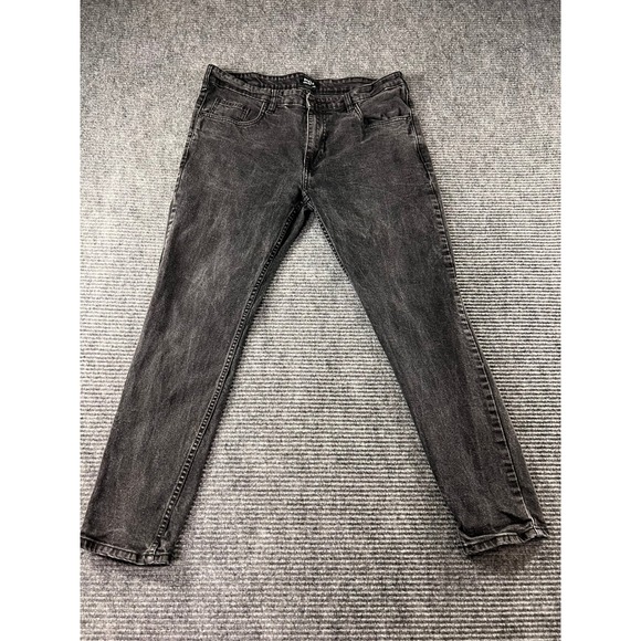 Neuw Other - Nuon Rodeo Iggy Skinny Jeans Mens 36x27 Faded Black Denim Tapered Leg  Slim Fit
